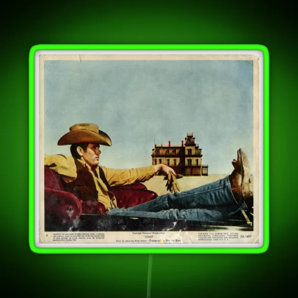 James Dean Western Poster RGB Neon Sign