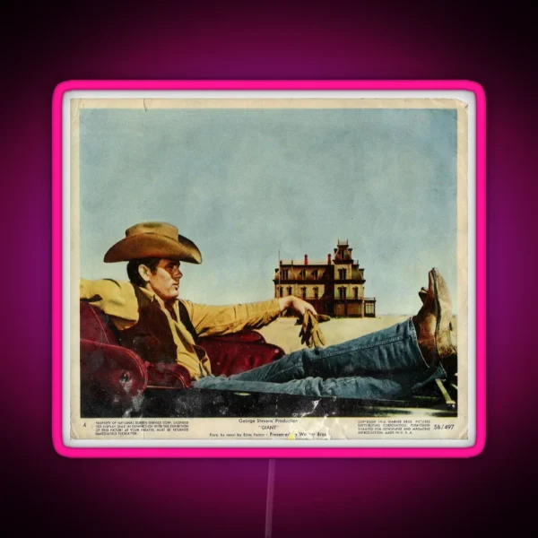 James Dean Western Poster RGB Neon Sign