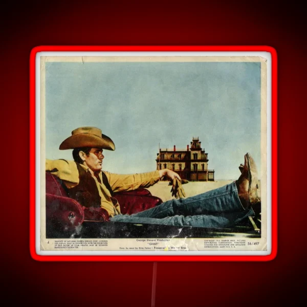 James Dean Western Poster RGB Neon Sign
