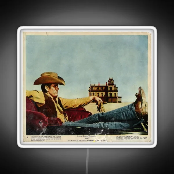 James Dean Western Poster RGB Neon Sign