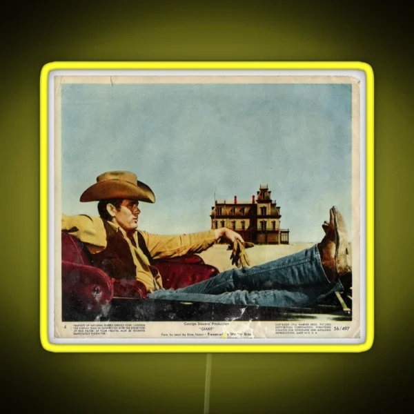 James Dean Western Poster RGB Neon Sign
