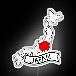Japan Flag Map Led RGB Neon Sign
