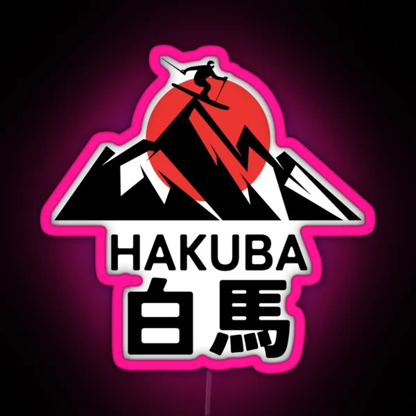 Japan Ski Hakuba Japanese Kanji RGB Neon Sign