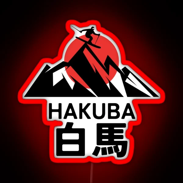 Japan Ski Hakuba Japanese Kanji RGB Neon Sign