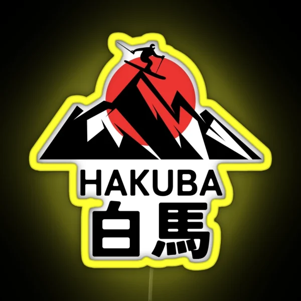 Japan Ski Hakuba Japanese Kanji RGB Neon Sign