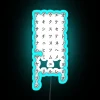 Japanese Black Katakana Alphabet Neon Sign with Vibrant RGB Lighting