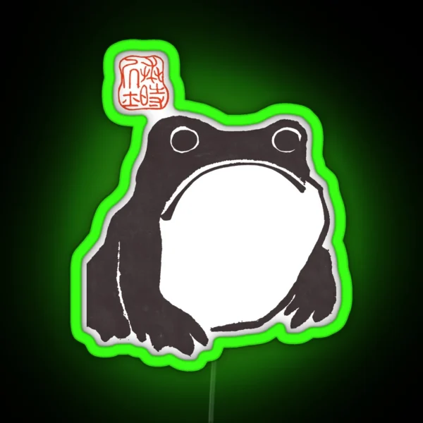 Japanese Art Frog Poster RGB Neon Sign