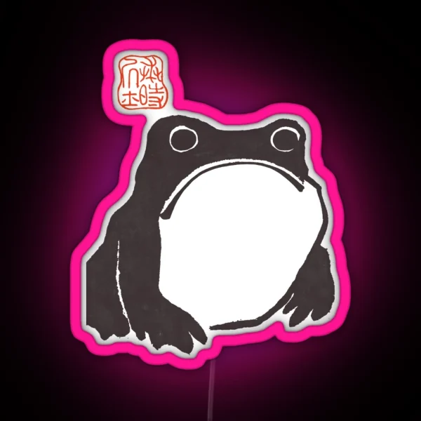 Japanese Art Frog Poster RGB Neon Sign