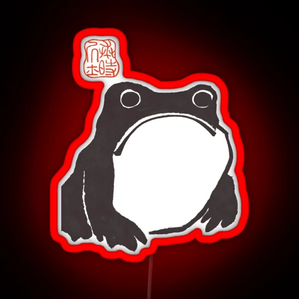 Japanese Art Frog Poster RGB Neon Sign
