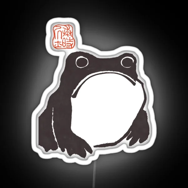 Japanese Art Frog Poster RGB Neon Sign