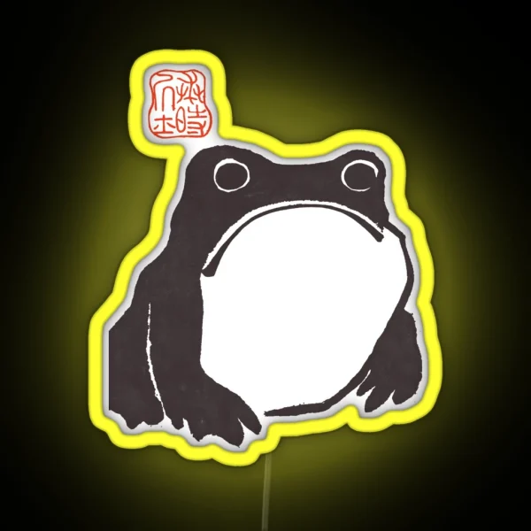 Japanese Art Frog Poster RGB Neon Sign
