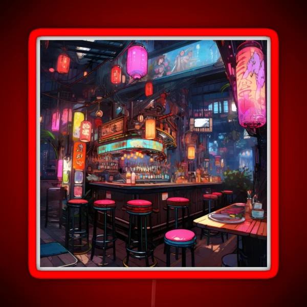 Japanese Neon Lit Nightlife Bar RGB Neon Sign