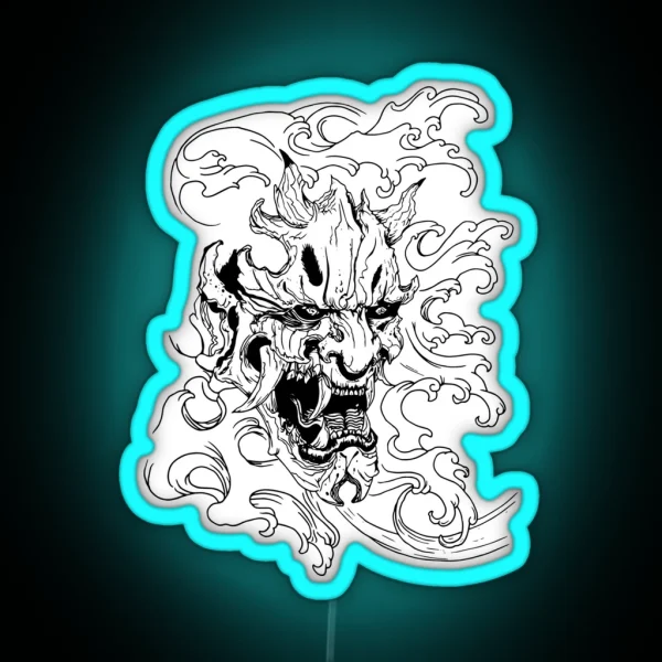 Japanese Oni RGB Neon Sign