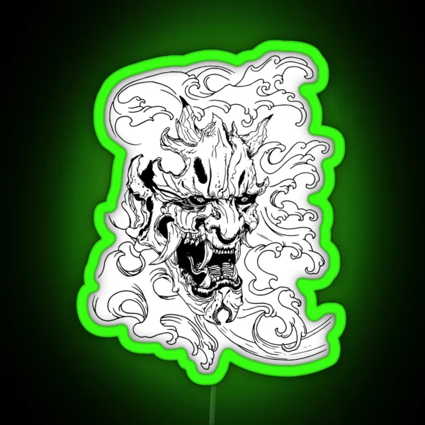 Japanese Oni RGB Neon Sign