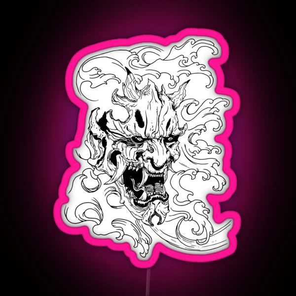 Japanese Oni RGB Neon Sign