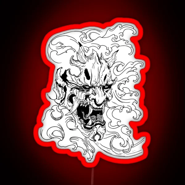 Japanese Oni RGB Neon Sign