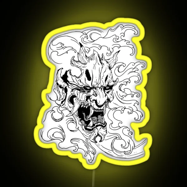Japanese Oni RGB Neon Sign