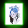 Stunning Japanese-Inspired Waterlily Mermaid Neon Sign with Color-Changing LED Accents