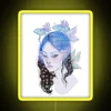 Vibrant Japanese Waterlily Mermaid Design RGB Neon Sign Art Decoration