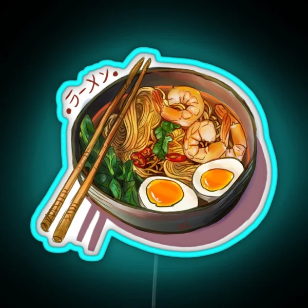 Japanses Ramen Noodles Bowl RGB Neon Sign