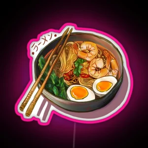 Japanses Ramen Noodles Bowl RGB Neon Sign