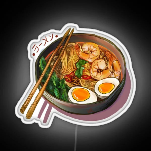 Japanses Ramen Noodles Bowl RGB Neon Sign