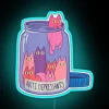 RGB Neon Sign Inspired by Whimsical Kitten-Themed Wall Art Decorations