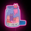 Cute cartoon kittens on transparent background, great laptop led.