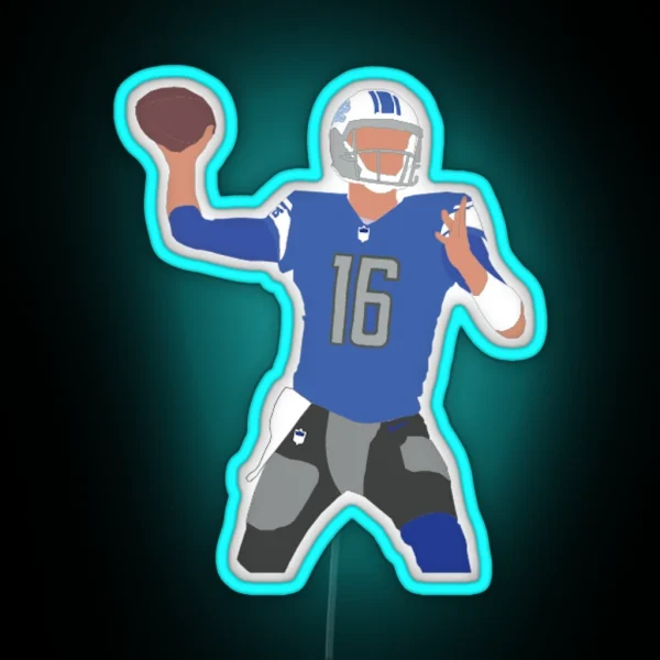 Jared Goff Lions RGB Neon Sign