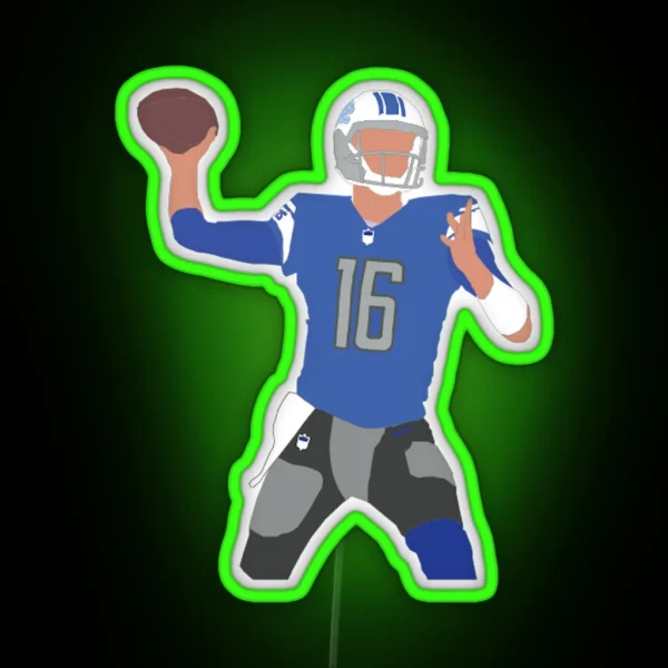 Jared Goff Lions RGB Neon Sign