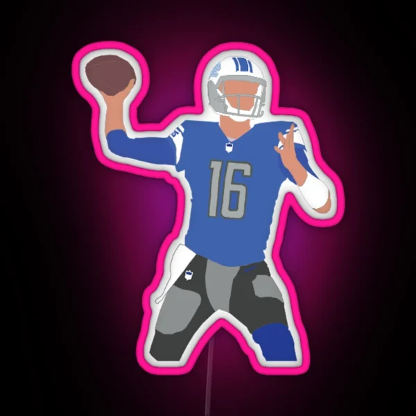 Jared Goff Lions RGB Neon Sign