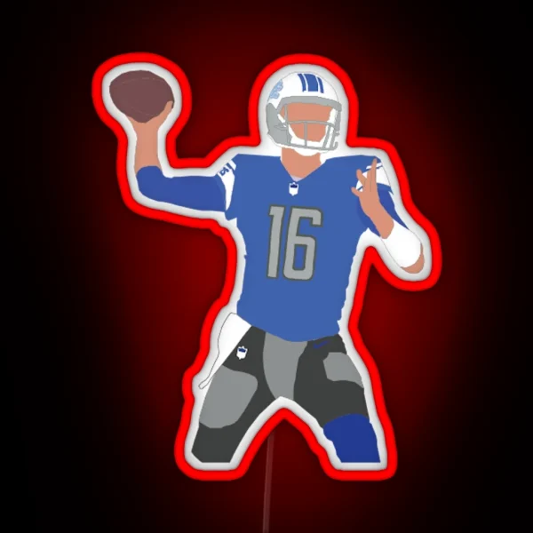 Jared Goff Lions RGB Neon Sign