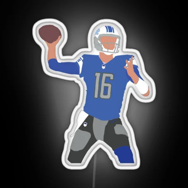 Jared Goff Lions RGB Neon Sign