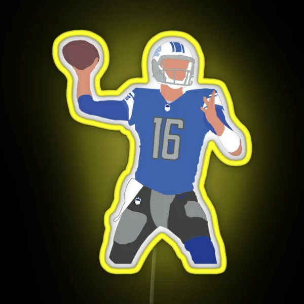 Jared Goff Lions RGB Neon Sign