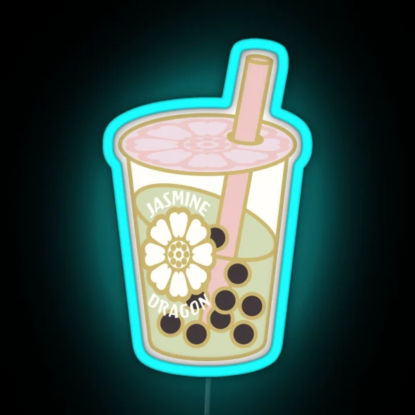 Jasmine Dragon Boba Milk Tea RGB Neon Sign