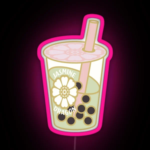 Jasmine Dragon Boba Milk Tea RGB Neon Sign