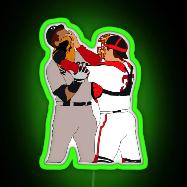 Jason Varitek Alex Rodriguez Brawl RGB Neon Sign