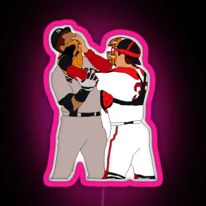 Jason Varitek Alex Rodriguez Brawl RGB Neon Sign