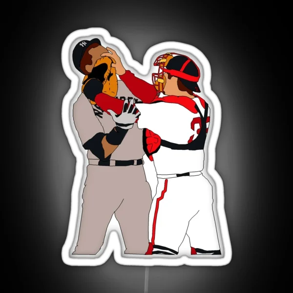 Jason Varitek Alex Rodriguez Brawl RGB Neon Sign
