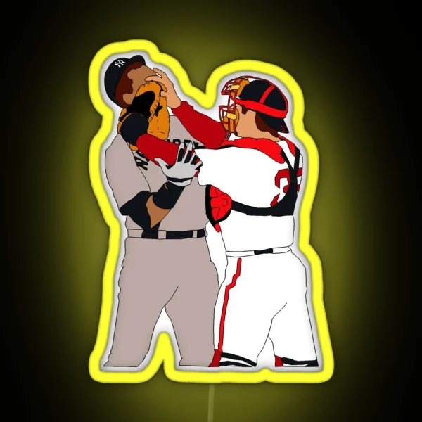 Jason Varitek Alex Rodriguez Brawl RGB Neon Sign