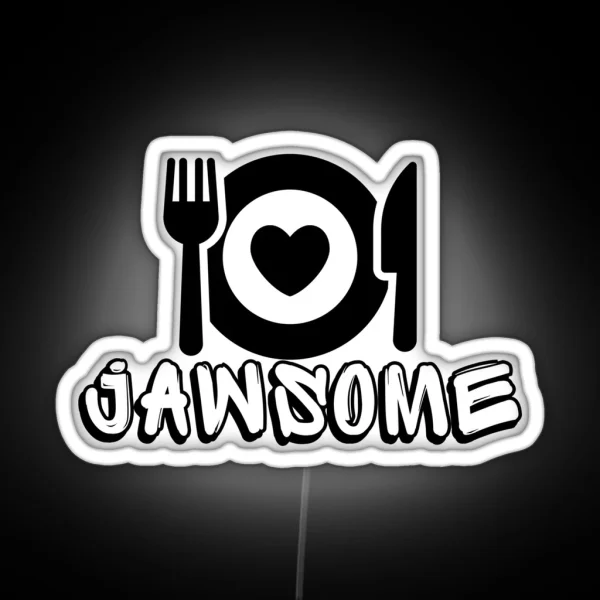 Jawsome Love Unique Foodie Artwork For Kitchen And RGB Neon Sign