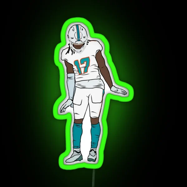 Jaylen Waddle Celebration RGB Neon Sign