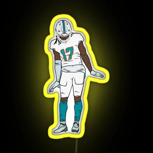 Jaylen Waddle Celebration RGB Neon Sign