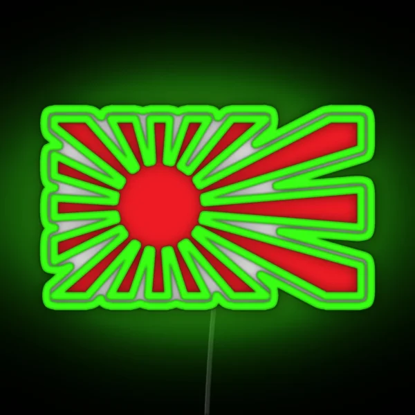 JDM Japan Rising Sun Flag RGB Neon Sign