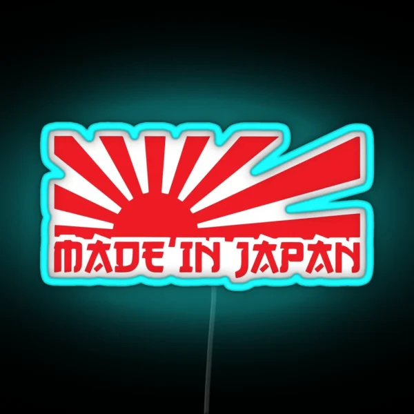 JDM Made In Japan Rising Sun RGB Neon Sign