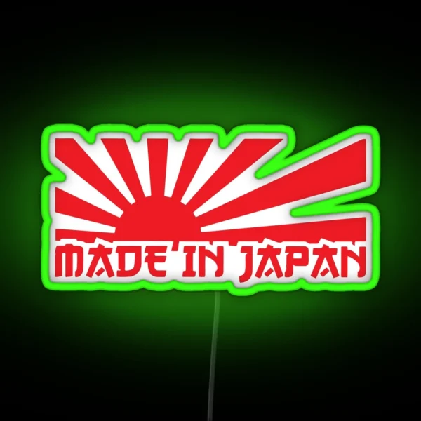 JDM Made In Japan Rising Sun RGB Neon Sign