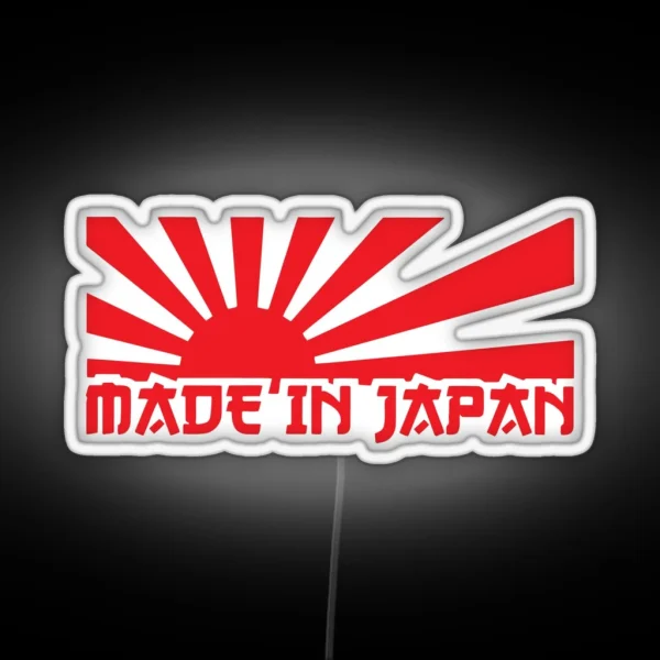 JDM Made In Japan Rising Sun RGB Neon Sign