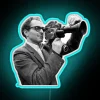 Iconic filmmaker Jean-Luc Godard captures life in bold RGB neon.