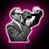 Vintage French film director inspired RGB neon light art piece