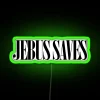 RGB Neon Sign Featuring Relaxed Jesus Design with Colorful Graphics